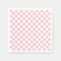 Check Baby Pink And White Checkerboard