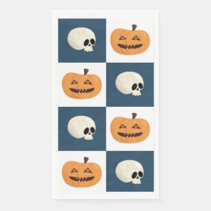 Serviette En Papier Checks de Skulls et Pumkins
