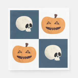 Serviette En Papier Checks de Skulls et Pumkins