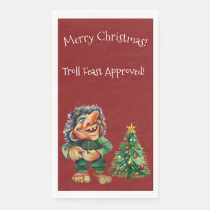 Serviette En Papier Cheeky Christmas Troll et Tree Delight