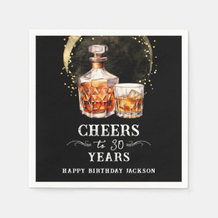 Serviette En Papier Cheers à 30 ans Whiskey