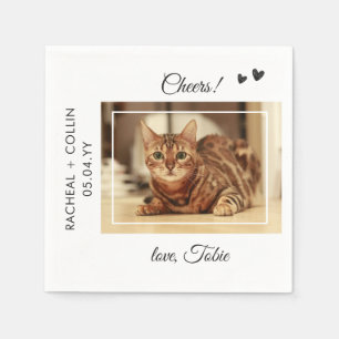 Serviette En Papier Cheers Modèle photo chat chien Cocktail