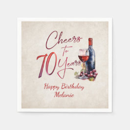 Serviette En Papier Cheers Wine 70e anniversaire