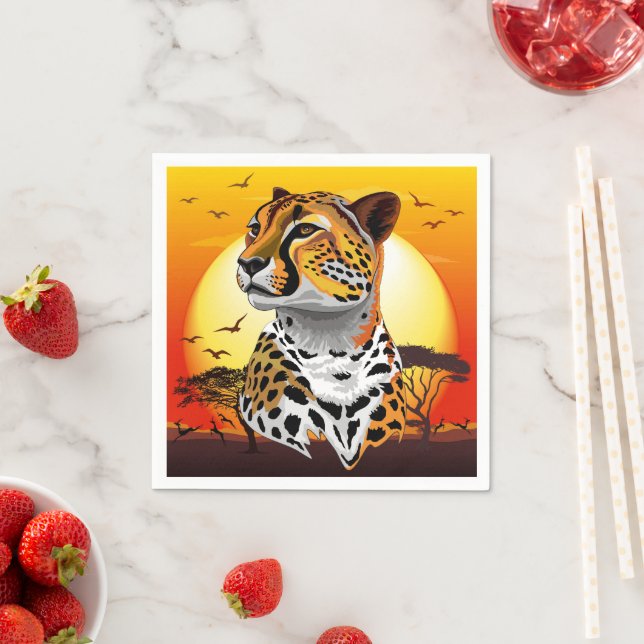 Serviette En Papier Cheetah African Feline Wild Animal (En situation)