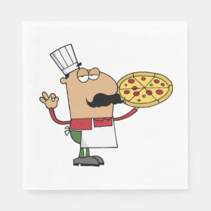Serviette En Papier Chef pizza italienne