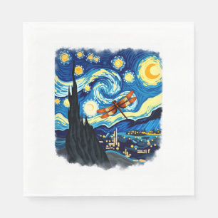 Serviette En Papier Chemise artistique libellule Van Gogh Nuit étoilée