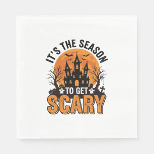 Serviette En Papier Chemise Château Hanté Saison Effrayante Halloween