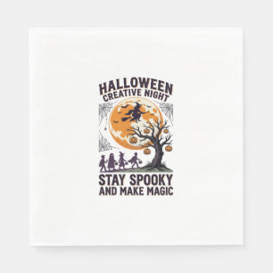 Serviette En Papier Chemise créative Halloween Art de Lune Effrayant V