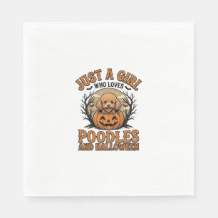 Serviette En Papier Chemise de chien vintage citrouille fille Hallowee