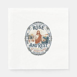 Serviette En Papier Chemise de communauté de pain au levain Jésus basé
