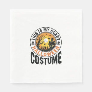 Serviette En Papier Chemise de gravure vintage de costume d'Halloween