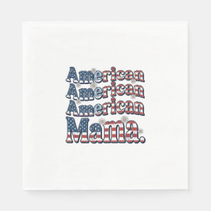 Serviette En Papier Chemise de gravure vintage patriotique American Ma