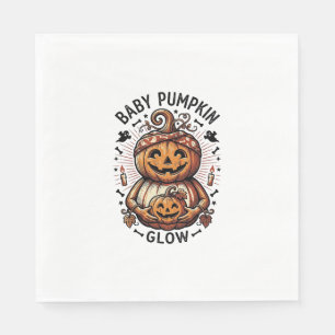 Serviette En Papier Chemise de grossesse citrouille Halloween vintage