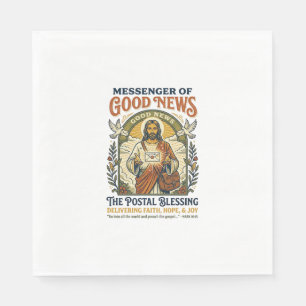 Serviette En Papier Chemise de livraison de travailleur postal Jésus F