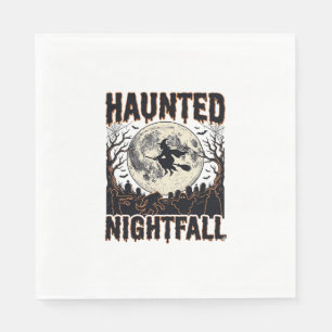 Serviette En Papier Chemise de nuit hantée Gravure vintage Halloween D