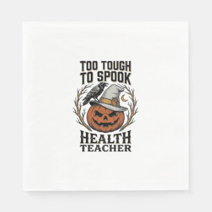 Serviette En Papier Chemise de professeur de santé Halloween Pu gravé 