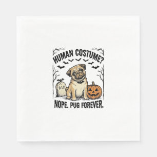 Serviette En Papier Chemise de pug Halloween Vintage Drôle Costume de 