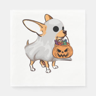 Serviette En Papier Chemise Halloween Citrouille Fantôme Chihuahua