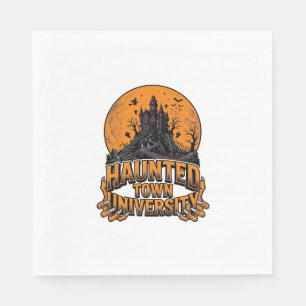 Serviette En Papier Chemise Halloween Vintage Université de la ville h