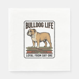 Serviette En Papier Chemise pour amateur de Bouledogue Art de chien gr