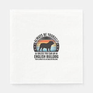 Serviette En Papier Chemise pour amateur de Bulldog anglais vintage co