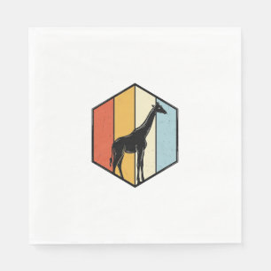 Serviette En Papier Chemise vectorielle de safari géométrique girafe v