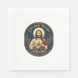 Serviette En Papier Chemise Vintage Jésus Retraite Chrétienne