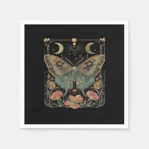 Serviette En Papier Chemise Whimsigoth Moth, T-shirt papillon botaniqu