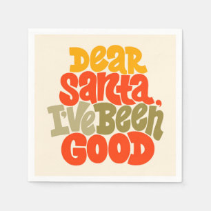 Serviette En Papier Cher Père Noël, j'ai été bon design