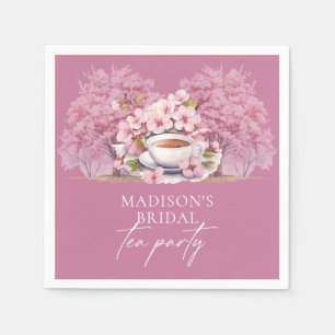 Serviette En Papier Cherry Blossom Douche de thé nuptiale personnalisé