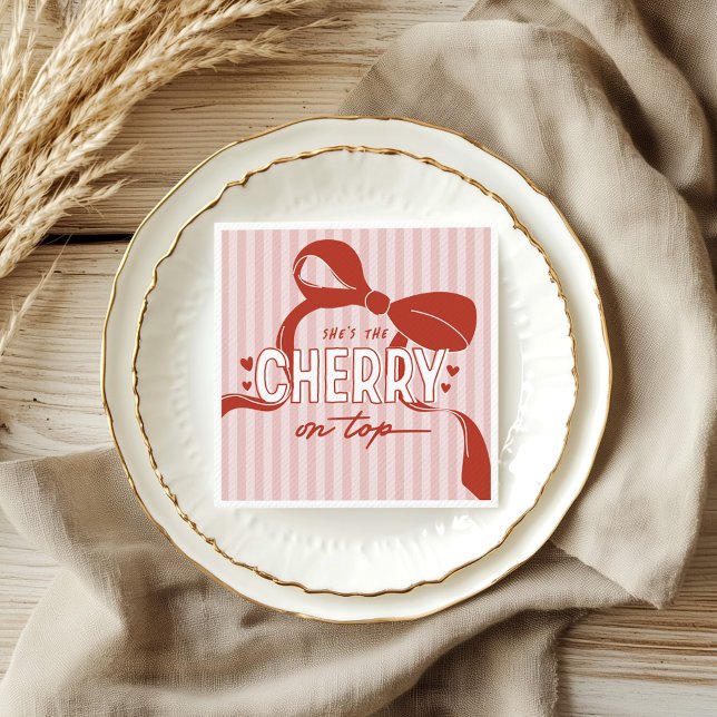 Serviette En Papier Cherry First Coquette Girls 1er anniversaire (Créateur téléchargé)