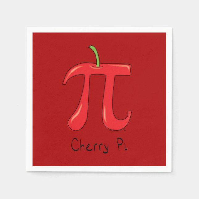 Serviette En Papier Cherry Pi Symbole Math Enseignant Funny (Devant)