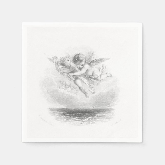 Serviette En Papier Cherubs (Devant)