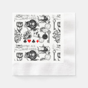 Serviette En Papier cheshire cat classique alice dans l'art du pays de