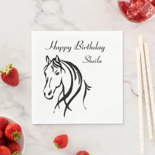 Serviette En Papier Cheval Animal Theme Party Personnel
