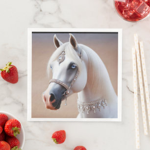 Serviette En Papier Cheval blanc d'Arabie