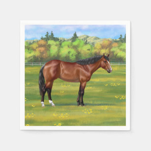 Serviette En Papier Cheval Brown Bay Quarter