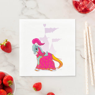 Serviette En Papier Cheval de Chevalier médiéval en Imaginaire d'Armor