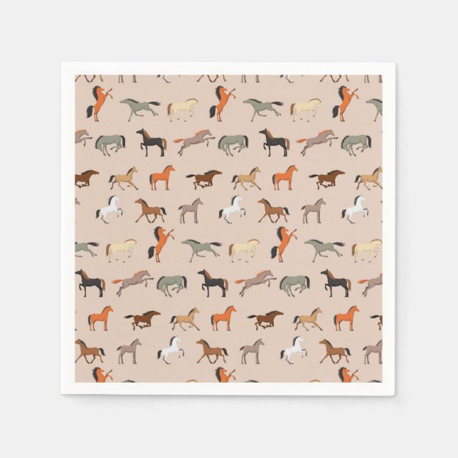 Serviette En Papier Cheval Imprimer Motif, Garçons Filles & Enfants, C (Devant)