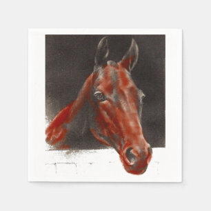 Serviette En Papier cheval sympathique