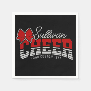 Serviette En Papier Cheval Team AJOUTER LE NOM École Athlète Pom-pom g