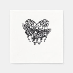 Serviette En Papier Chevalier de mort Moth Classic - Squelette Coeur m