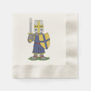 Serviette En Papier Chevalier médiéval mignon