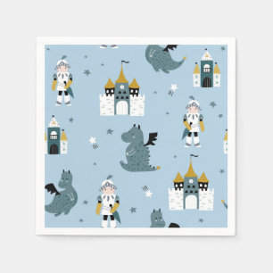 Serviette En Papier Chevaliers & Dragons   Fête d'anniversaire de cont