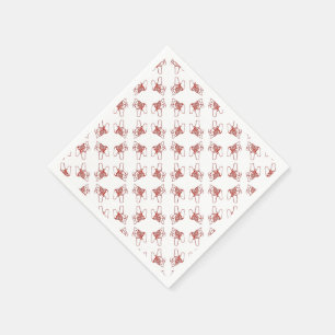 Serviette En Papier Chevaux Dala Rouges