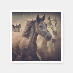 Serviette en papier Chevaux sauvages élégants