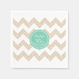 Serviette En Papier Chevron 95e Anniversaire P Napkin Choisissez la co