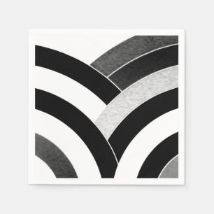 Serviette En Papier chevrons modernes chics et sophistiqués