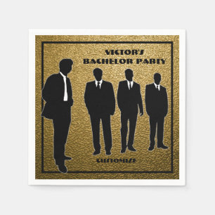 Serviette En Papier Chic Black & Gold