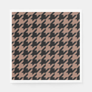 Serviette En Papier Chic brun noir motif